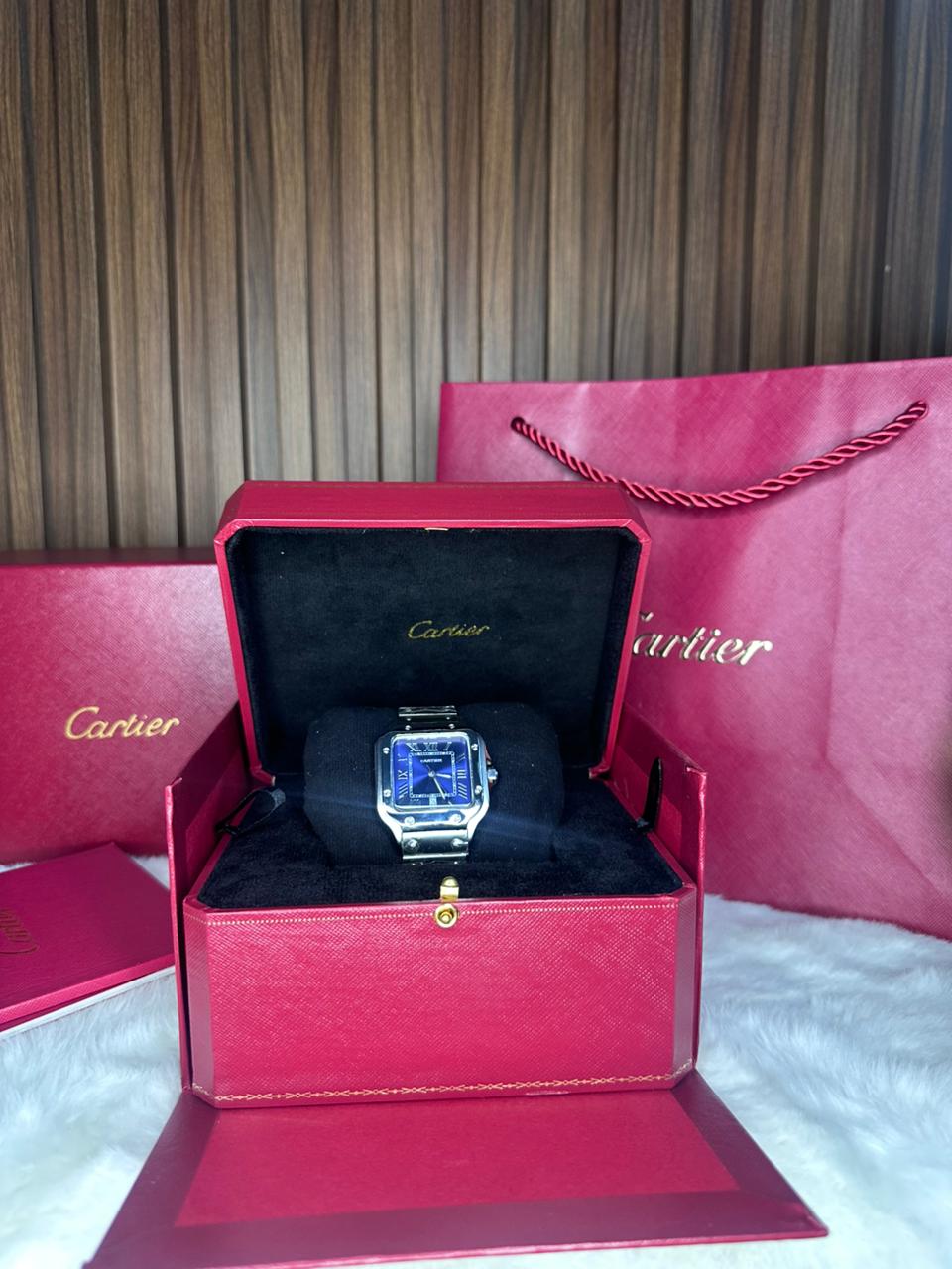 Cartier Santos Galbée - Bleu